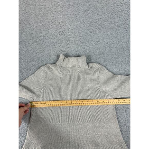 Soft Surroundings Womens Size M Pullover Turtle Neck Gray Ribbed Sweater - Picture 4 of 13